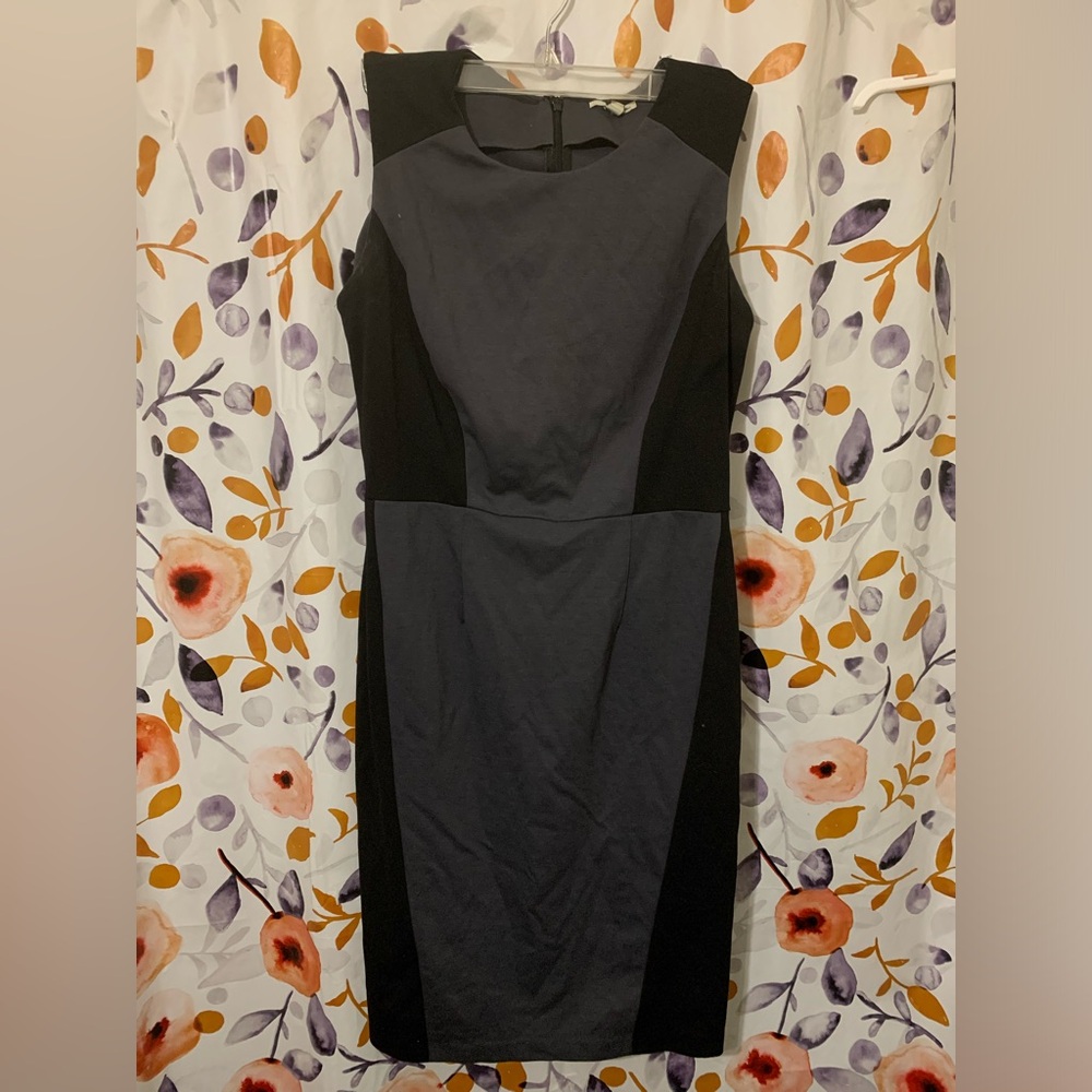 🔥5/$25 Halogen Sleeveless Colorblock Sheath Dress Sz 10